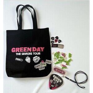 Green Day: Saviors Tour VIP Merch Tote-Lanyard-Skateboard-Guitar Picks-Confetti